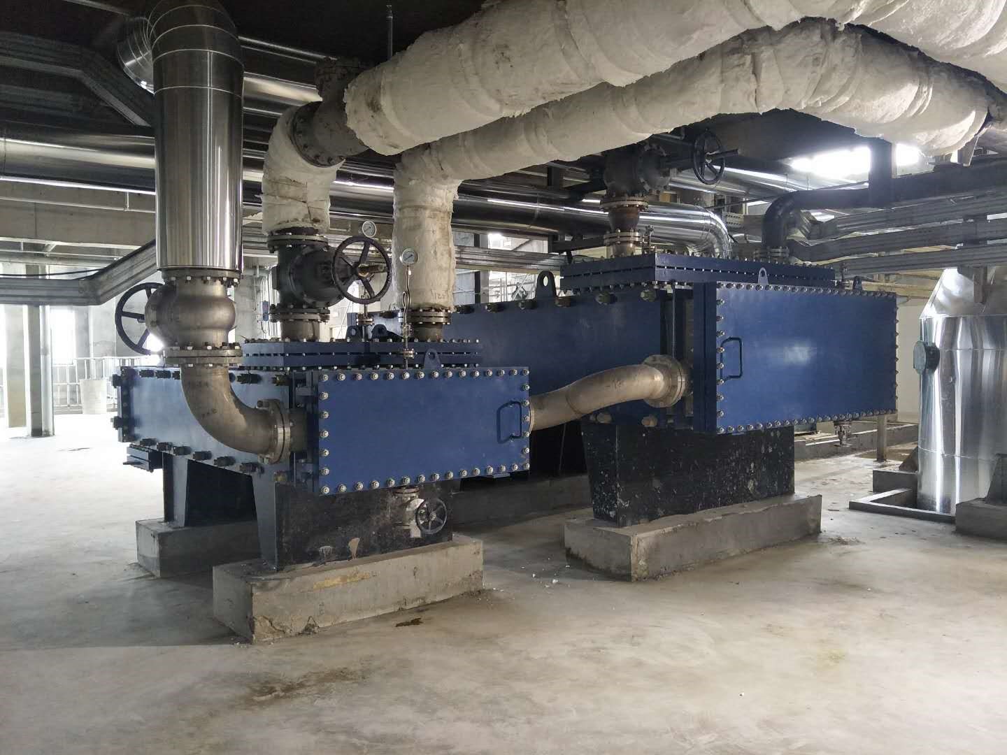 Wide gap pillow plate heat exchanger in paper plant2